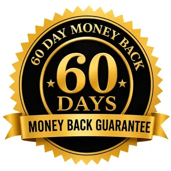 60-day money-back guarantee badge