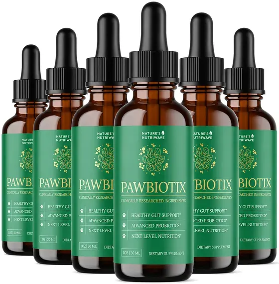 The Pawbiotix six-bottle package